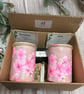 Cherry blossom Handmade Recycled Eco-Friendly Indoor Kitchen Herb Gift Set - Image 1