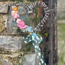 Small Heart shaped decorated Easter wreath