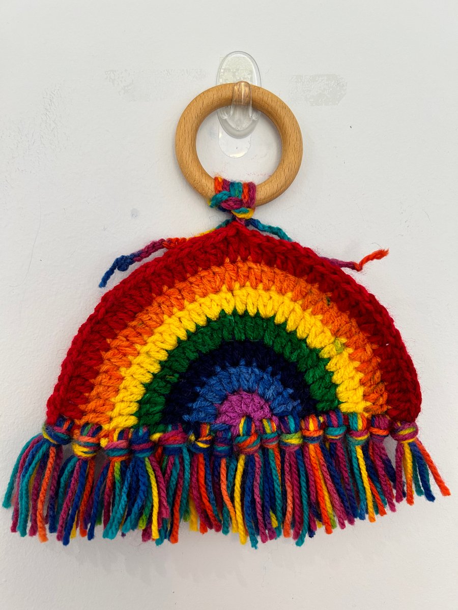 Pride Rainbow Wall Hanging with tassels