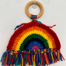 Pride Rainbow Wall Hanging with tassels