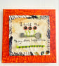 Hand embroidered happiness affirmation statement  - Image 1