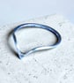 Sterling Silver Chevron Rings - Sizes L - R, Stacking Rings - Image 1