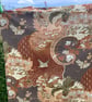 Large Piece Cottage Core Chinoiserie Bird Brown Grey MING Jonelle Vintage Fabric