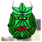 Green Man Stained Glass Suncatcher Greenman Nature Forest Spirit