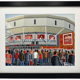 Southampton FC, St Mary's Stadium High Quality Framed Football Art Print