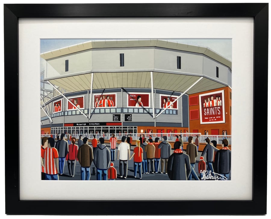 Southampton FC, St Mary's Stadium High Quality Framed Football Art Print