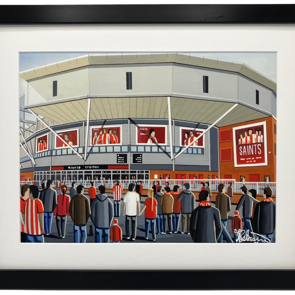 Southampton FC, St Mary's Stadium High Quality Framed Football Art Print