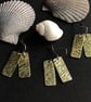Hammered brass dangle earrings. Brass jewellery. - Image 4