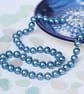 Electric Blue Freshwater Pearl Necklace