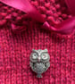 Gift bag knitted in raspberry pure new wool - Image 5