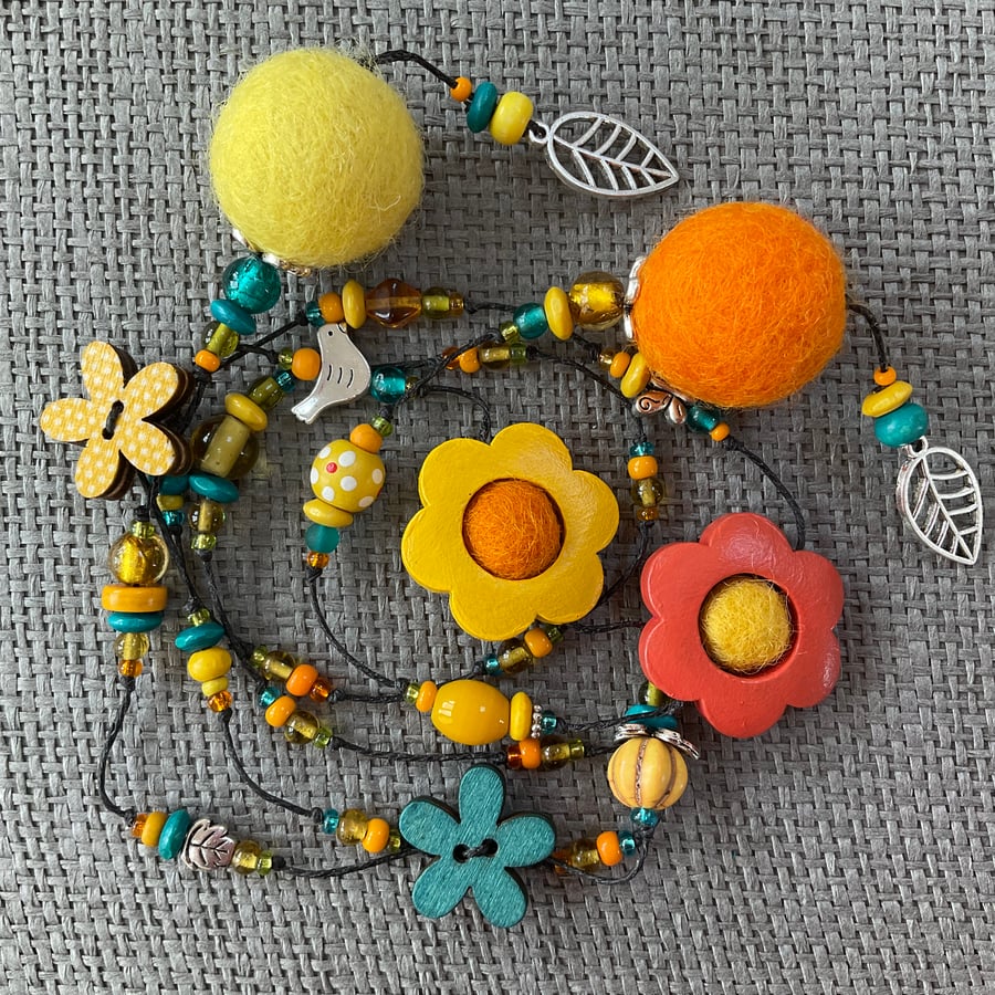 “Artichoke” lariat necklace