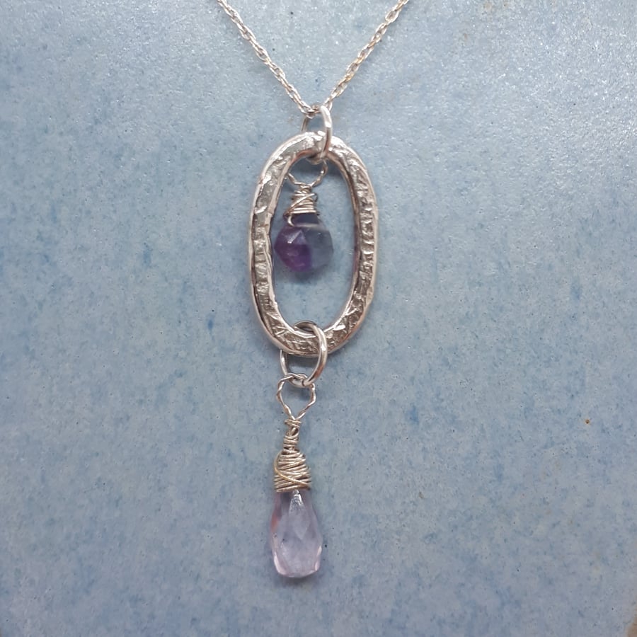 Silver and Fluorite necklace