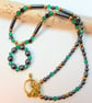 Hematite And Emerald Green Glass Necklace - Handmade In Devon - Image 6
