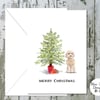 Golden Cockapoo Folded Christmas Cards - pack of 10 - personalised