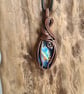 Multicoloured Natural Labradorite Copper Necklace Pendant Gift Crystal Jewellery - Image 4