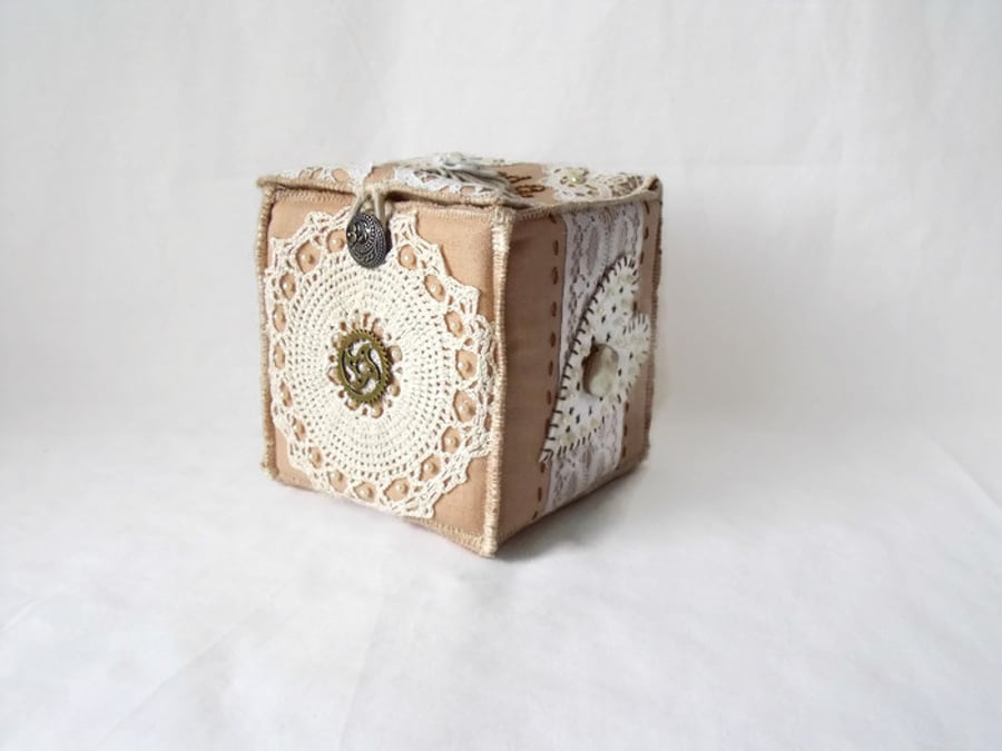 embellished cottage chic vintage style storage box