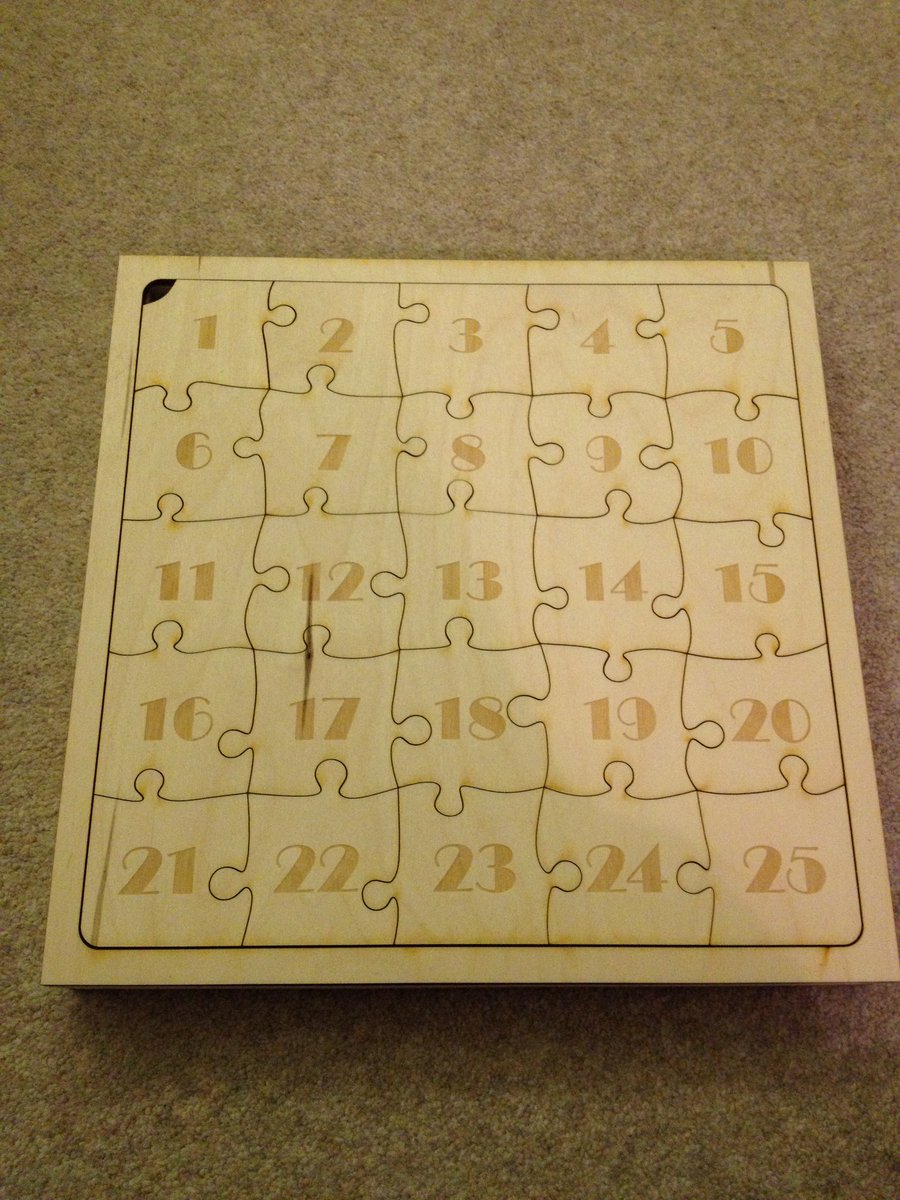 Laser cut puzzle advent calendar