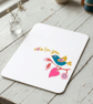 Note for You Bird Illustrated Postcard - Note Card – A6 Folk Floral Design