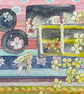 Embroidery shop original watercolour painting  - Image 3
