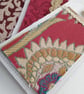 3 Gift Tags - red and gold vintage silk and lace, reclaimed curtain textiles  - Image 7