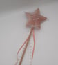 Fairy Wand - light pink velvet star with white bells.  - Image 5