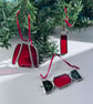 Stained glass Christmas Decorations, candle, cracker & jumper - Image 1
