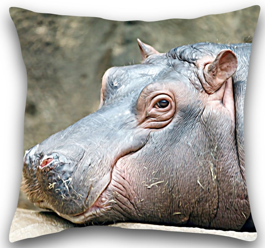 Hippo  Cushion Hippo, hippopotamus pillow