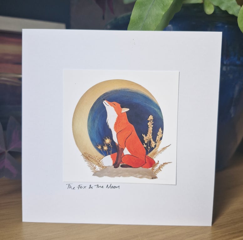 The Fox & the Moon Handmade Greetings Card