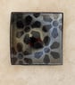 Fused Glass  Decorative Trinket Dish, iridescent black and silver - Image 4