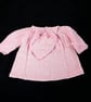 Baby girl hooded cardigan in pink and cream 0-3 months - Image 4
