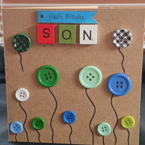 Handmade, son birthday card 