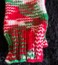 Hand Knitted Festive Fingerless Wrist Warmers - Image 5