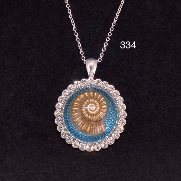 Ammonite necklace , 195 million years old 