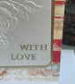 Beautifully embossed rose spray with love card - Image 3