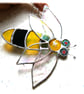  Bee Stained Glass Suncatcher Bumble Queen Insect - Image 3
