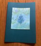 Hand painted Yule Christmas Card 'Green Yule'