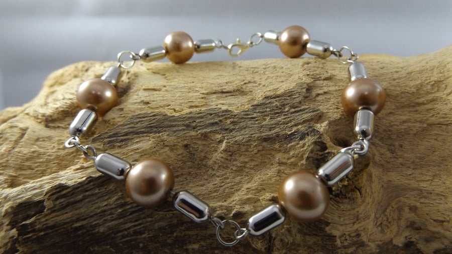 faux pearl bracelet