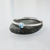 Handmade Recycled Sterling Silver Topaz Ring