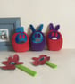 Pocket Monster Bunny Handmade Plushie, gift, Newborn, nursery - Image 2