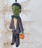 Spun Cotton Frankenstein Halloween Hanging Decoration