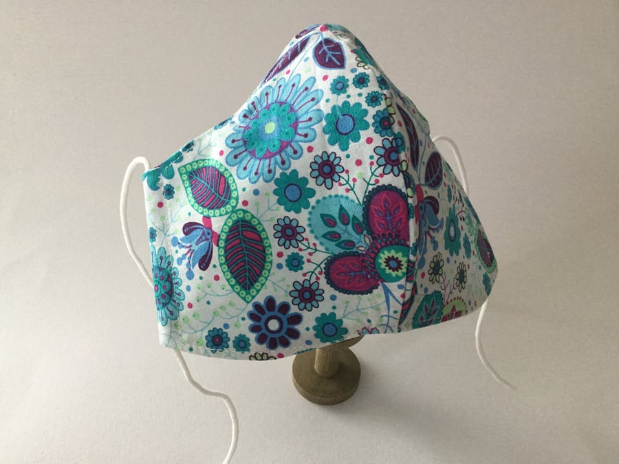 Face Covering Mask with Removable Nose Wire 