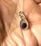 Rare Seaham Deep Purple 'Bullseye' Sea Glass & Sterling Silver Necklace (Free UK - Image 3