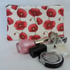 CLEARANCE SALE Make Up Bag Poppies now 4.00