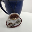 Coffee bead embroidery decoration 