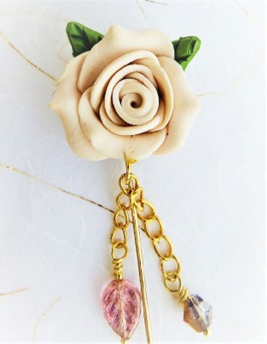 Rose Stick Pin Brooch 4