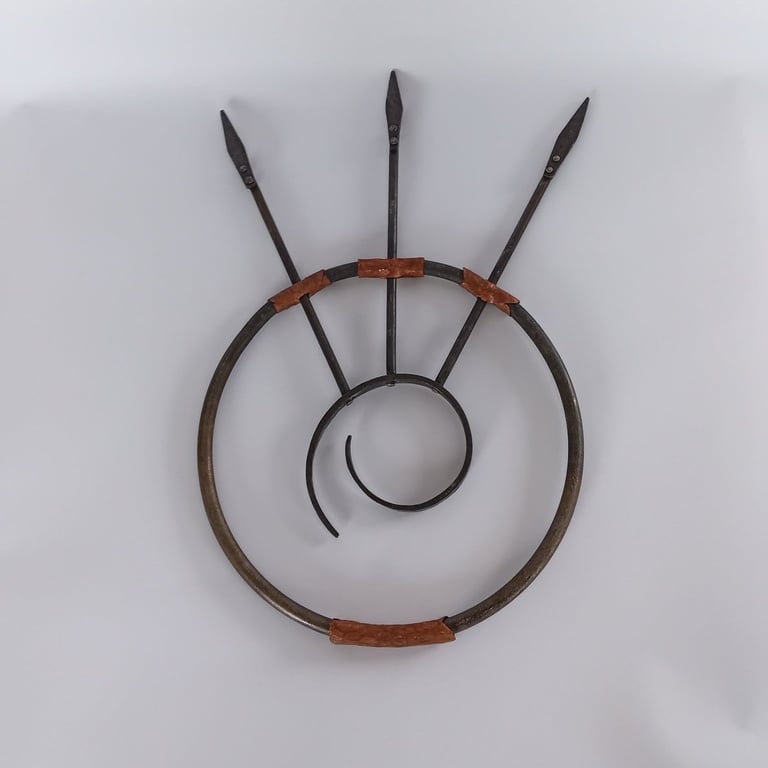 Wall Decor Sculpture - Forged Steel and Copper