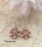 Flat big flower earrings 