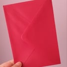 C6 A6 Poppy Red Envelopes For Cardmaking With Diamond Flap 120gsm Pack Of 10