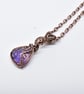 Faceted Amethyst and Copper Wire Wrapped Pendant - Image 9