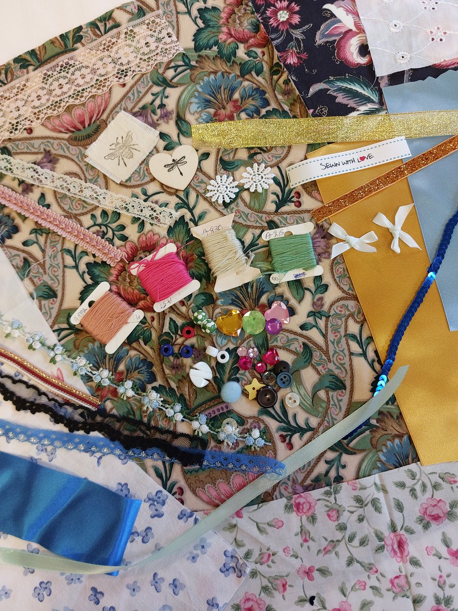 Mixed floral slow stitching kit 3 